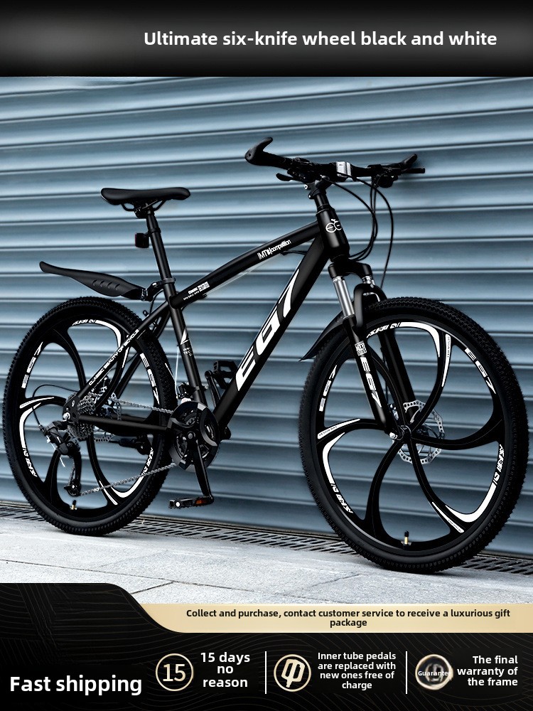 24 Inch 26 Mountain Bike Men's Variable Speed Off-Road Shock Absorption Youth Bicycle Girls Junior High School Student Racing Adult