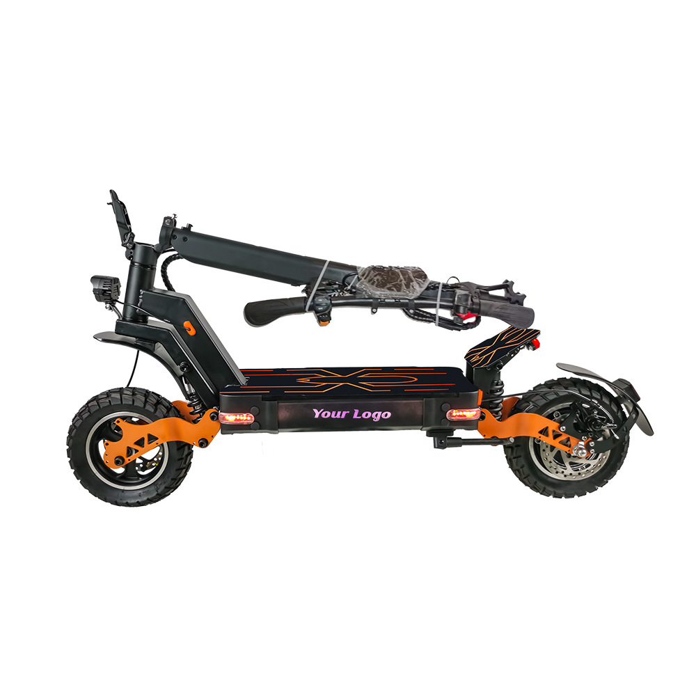 48V High Power Folding Electric Scooter with Double Shock Absorption Off-Road Electric Scooter for Adults Long Endurance