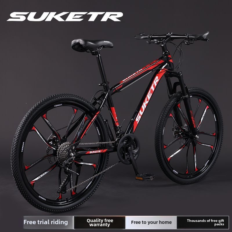 0ra Mountain Bike Bicycle Off-Road Unisex Adult Lightweight Road Racing Disc Brake Variable Speed Student City Shock Absorption