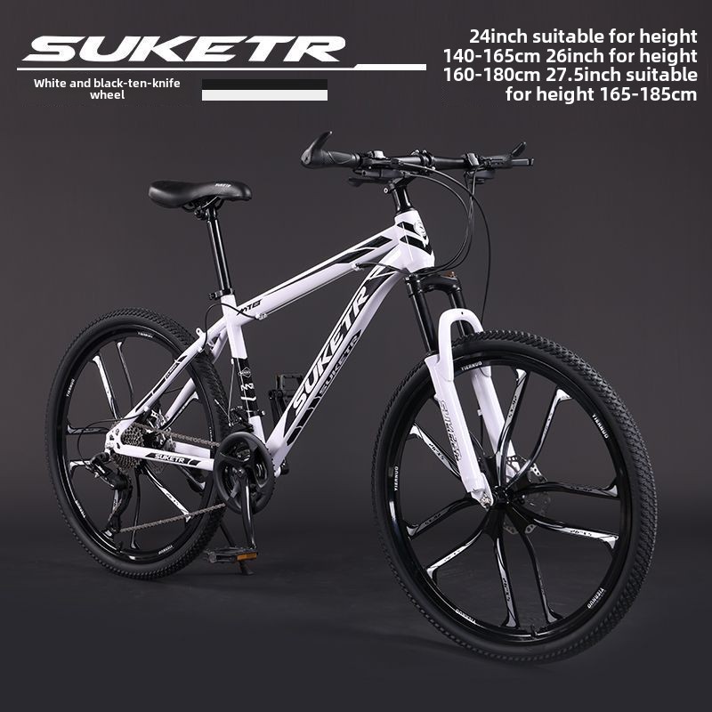 0ra Mountain Bike Bicycle Off-Road Unisex Adult Lightweight Road Racing Disc Brake Variable Speed Student City Shock Absorption