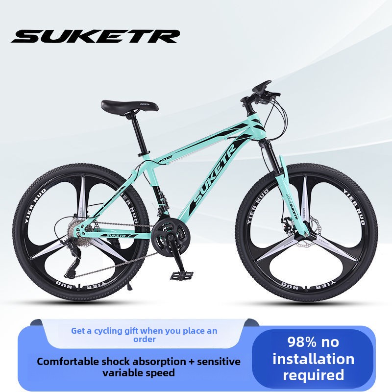 0ra Mountain Bike Bicycle Off-Road Unisex Adult Lightweight Road Racing Disc Brake Variable Speed Student City Shock Absorption