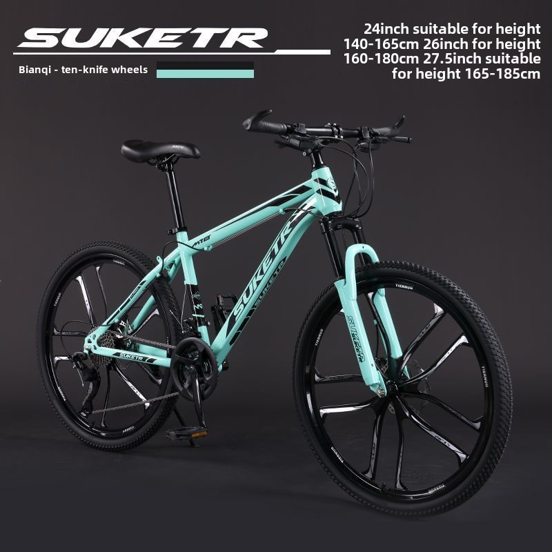 0ra Mountain Bike Bicycle Off-Road Unisex Adult Lightweight Road Racing Disc Brake Variable Speed Student City Shock Absorption
