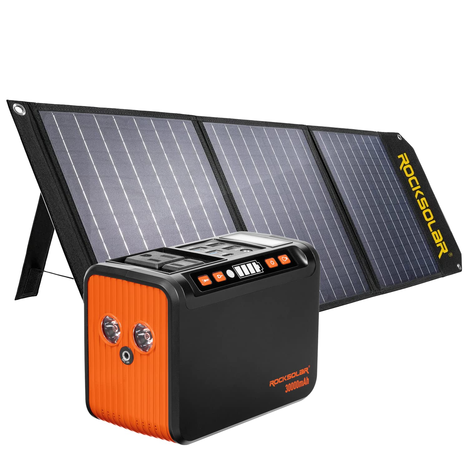 【Appliances】Power Station with Solar Panel - 111Wh Portable Power Generator Kit