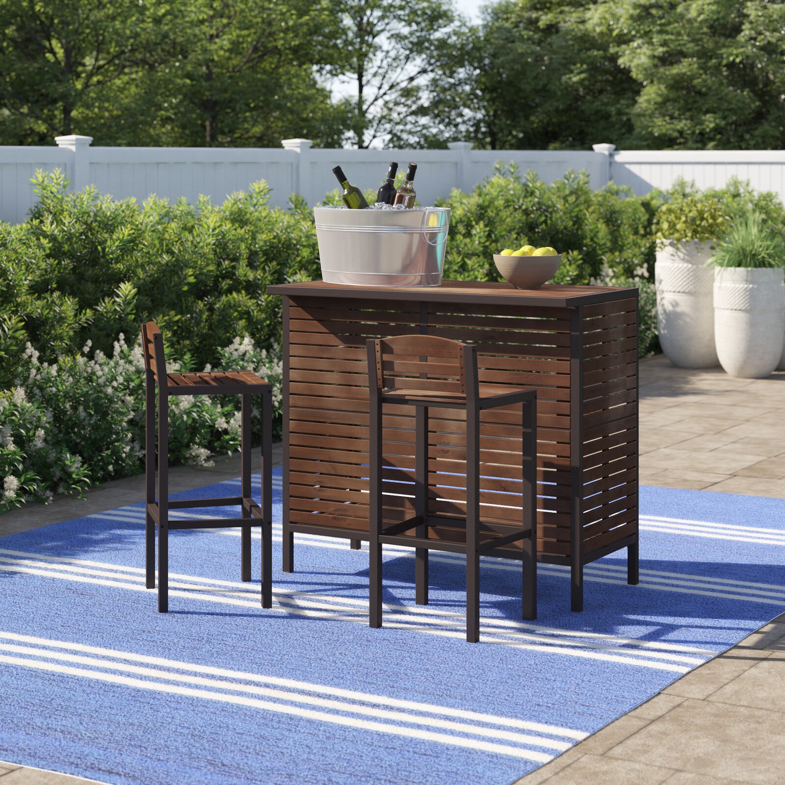 【Home&Garden】Libnah 3 Piece Bar Set