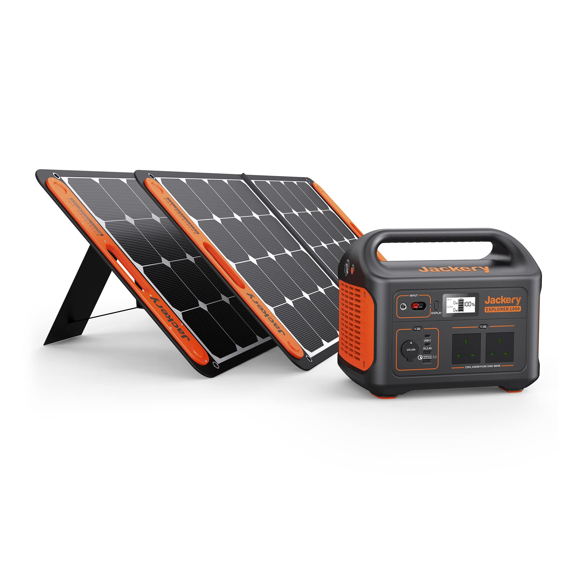 【Appliances】Solar Generator 1000, 1002WH Power Station with 2xSolarSaga 100W Solar Panels