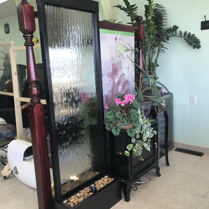 【Décor】Statesboro Metal Mirror Fountain with Light