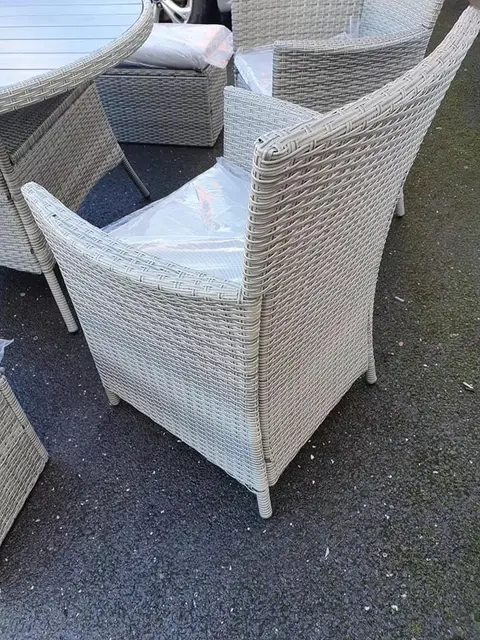 【Home&Garden】9 seater luxury set of garden furniture in grey rattan