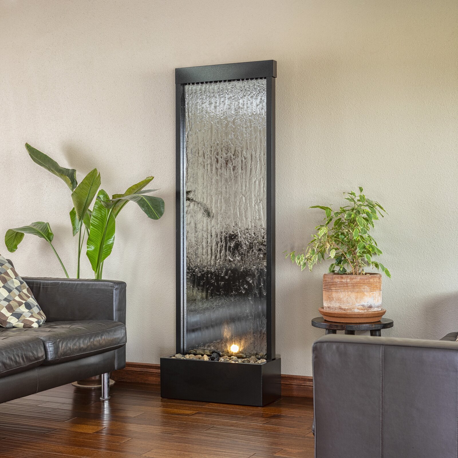 【Décor】Statesboro Metal Mirror Fountain with Light