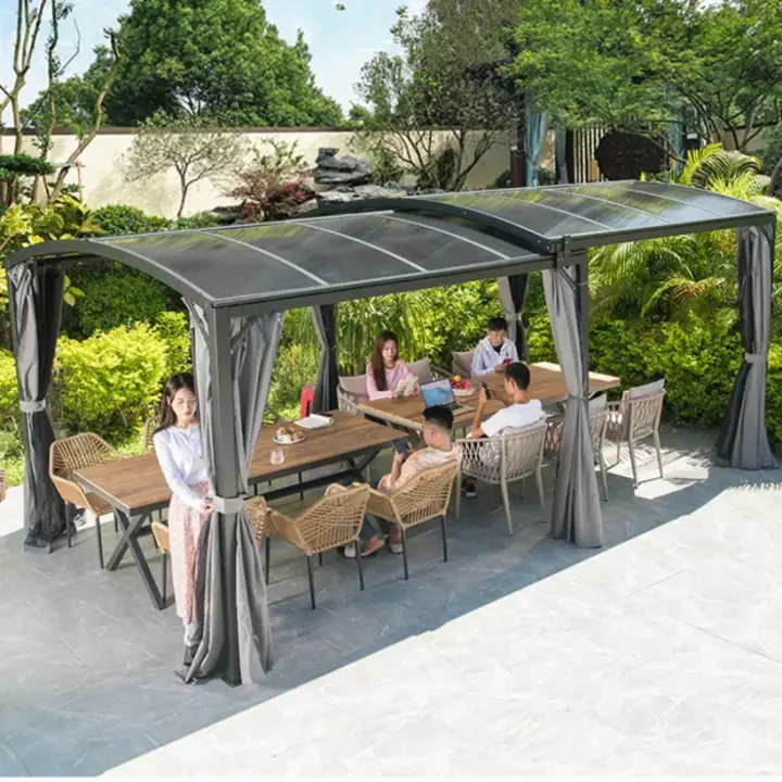 【Home&Garden】2.9x5.45meter Outdoor awning sliding retractable aluminum PC board