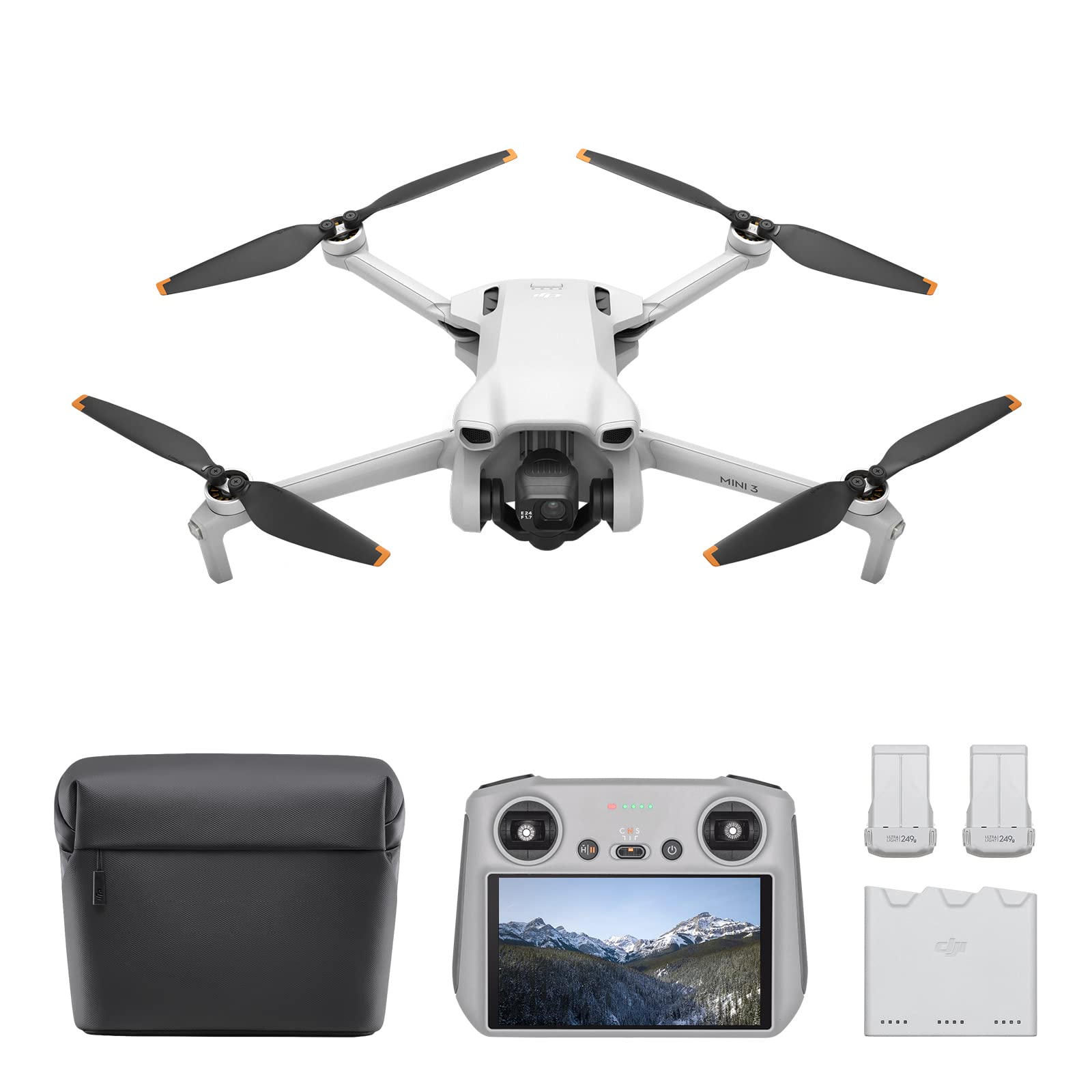 【Electronics】DJI Mini 3 Fly More Combo (DJI RC) - Lightweight and Foldable Mini Camera Drone with 4K HDR Video