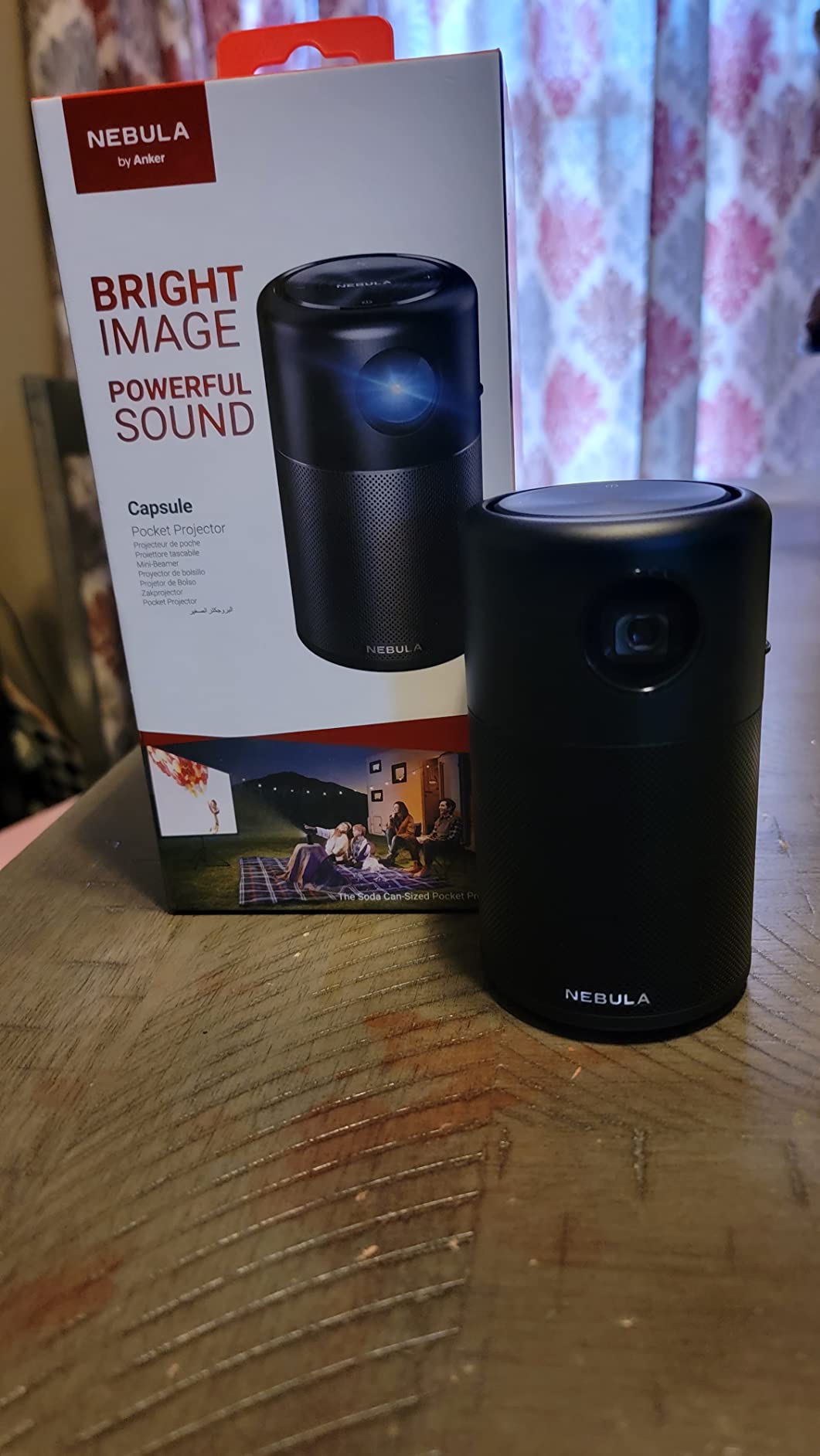 【Electronics】Smart Wi-Fi Mini Projector, 100 ANSI Lumen Portable Projector, 360° Speaker, Movie Projector