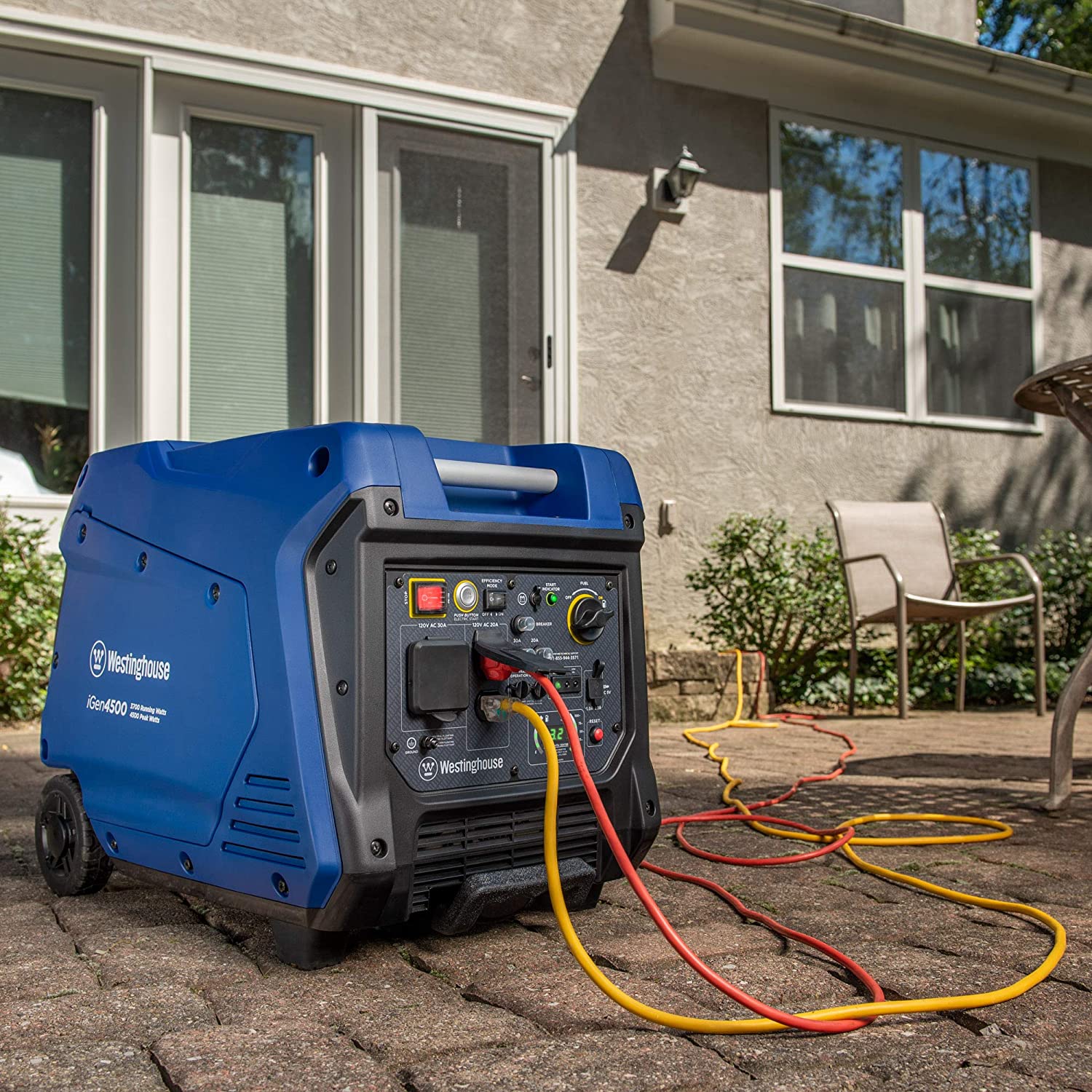 【Appliances】4500 Watt Super Quiet Portable Inverter Generator, Remote Electric Start with Auto Choke, Wheel & Handle Kit