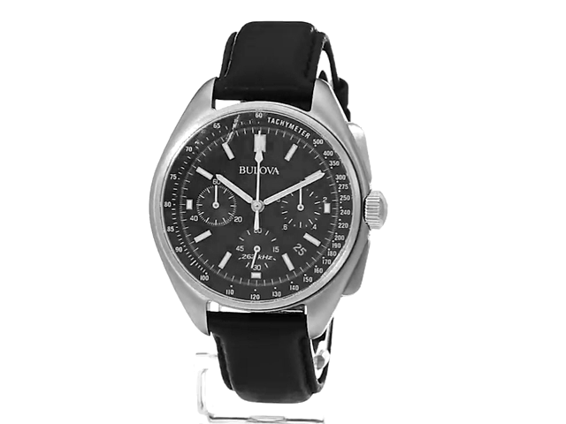 Bulova Men's Leather Strap Moon Watch