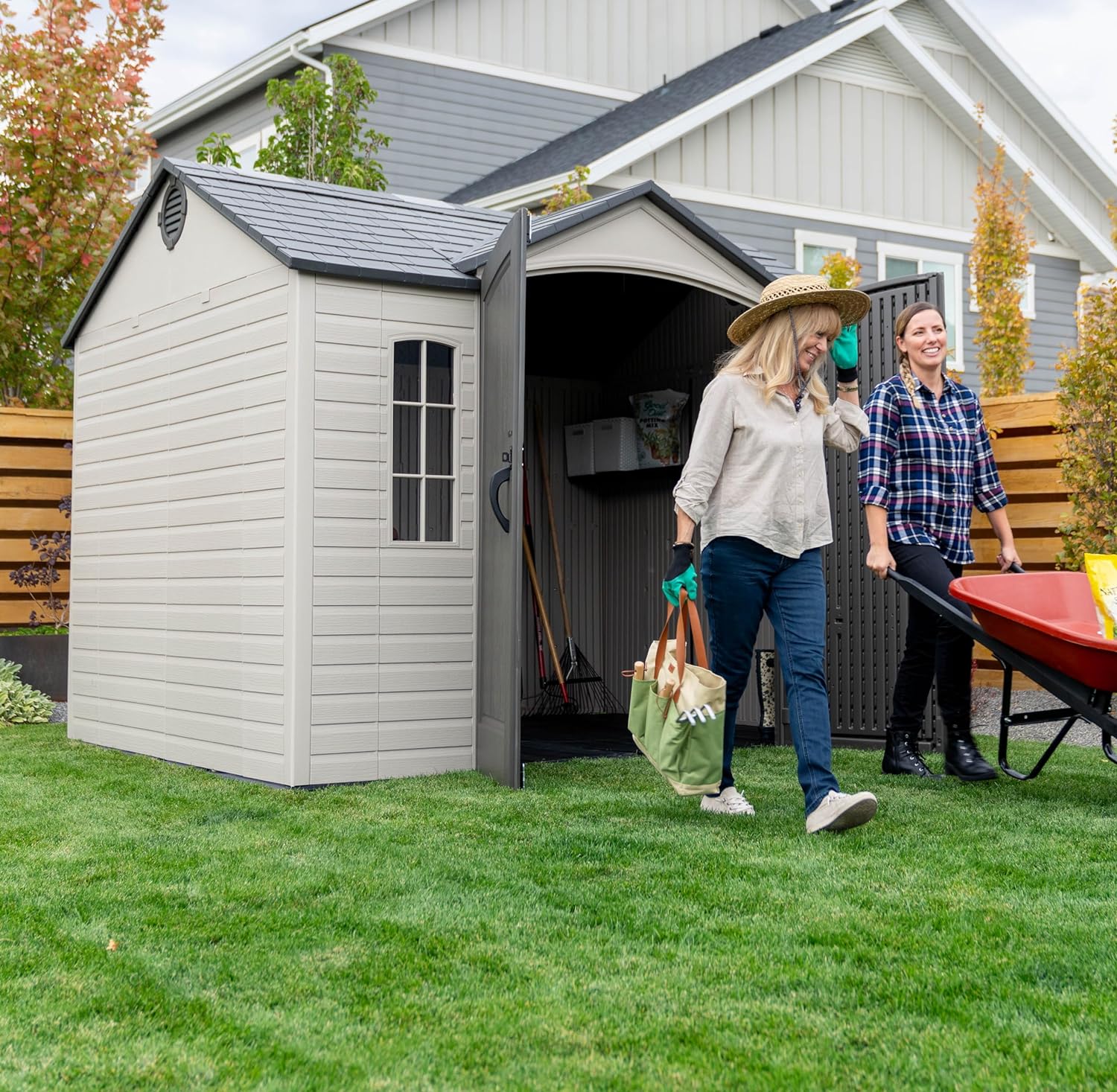 Keter Outdoor Storage Shed, 10 x 8 ft. with Base, Basic Shed