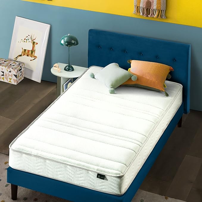 Zinus 6 Inch Foam and Spring Mattress / CertiPUR-US Certified Foams / Mattress-in-a-Box, Narrow Twin, White