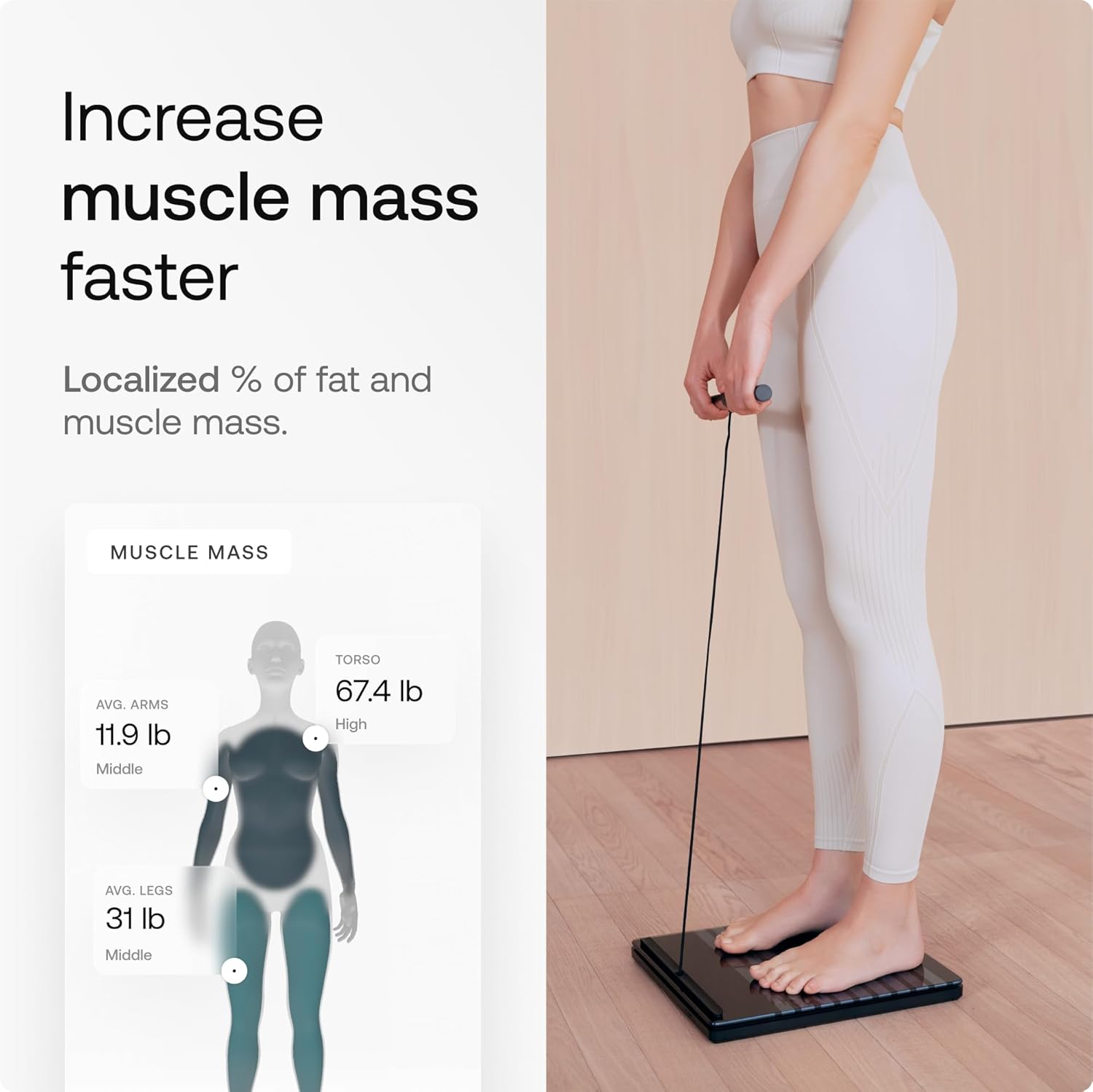 WITHINGS Smart Scales with Full Body Analysis Including Fat Content, Muscle Mass, Bone Density, Visceral Fat, Digital Personal ScalesBody Fat Scales with Bluetooth