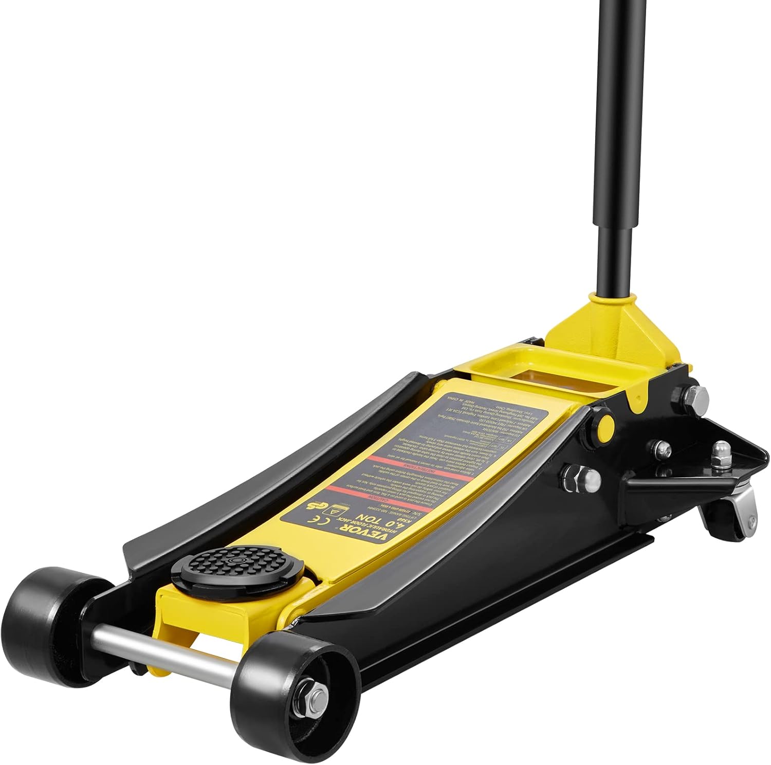 VEVOR 4 tons low profile heavy steel racing floor jack with double piston quick lift pump, lifting range 10 cm - 53 cm