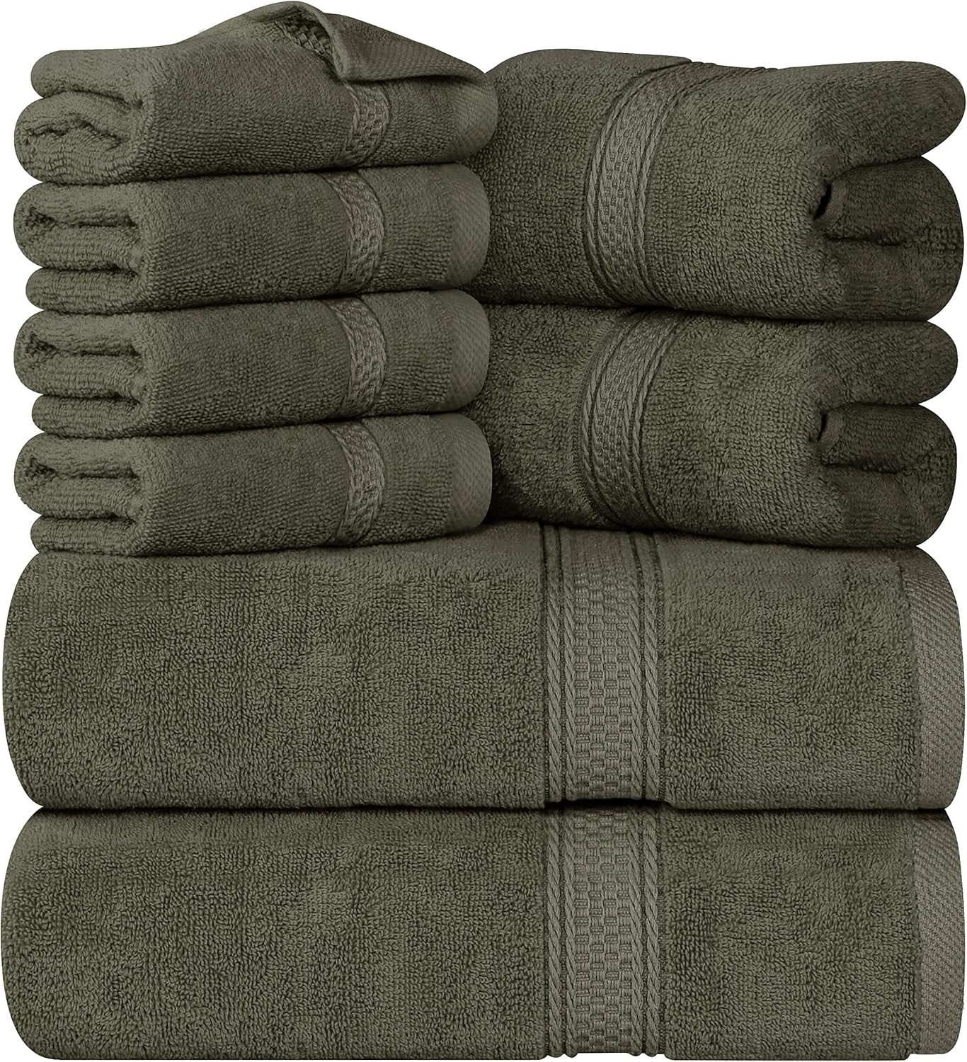 Utopia Towels Set, 16 Bath Towels, 16 Hand Towels, and 32 Washcloths, 600 GSM Ring Spun Cotton Highly Absorbent Towels for Bathroom, Shower Towel, (Pack of 64) (Coral)
