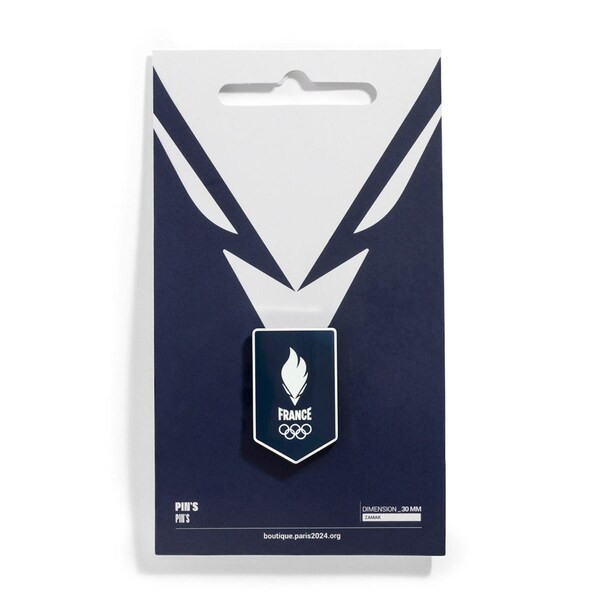Badge à pin monochrome de l'équipe olympique de France