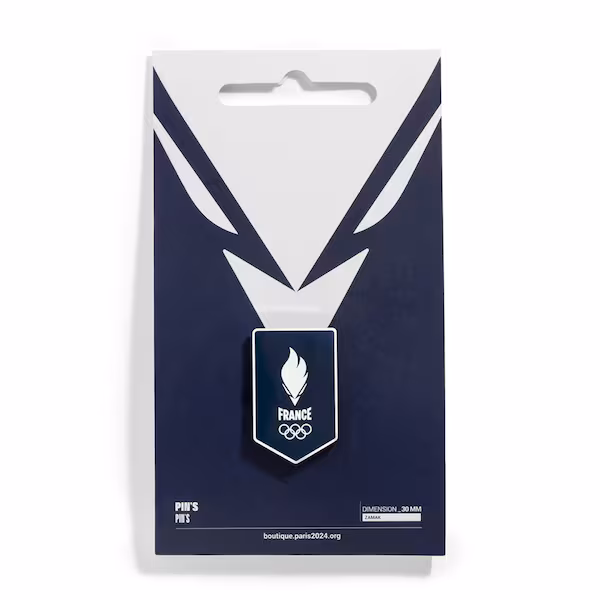 Badge à pin monochrome de l'équipe olympique de France