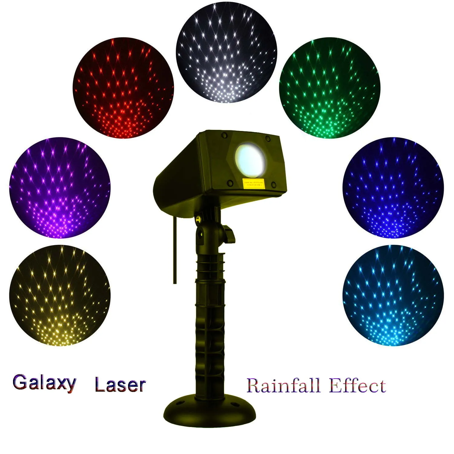 LedMAll® Motion Snow Fall Full Spectrum Star Effects 7 Color White Laser Christmas Lights Decorative Lights Remote Control