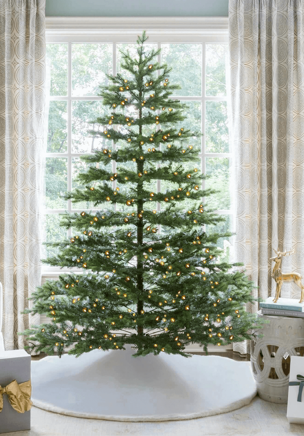 7.5' Rushmore Fir Artificial Christmas Tree 750 Warm White Led Lights