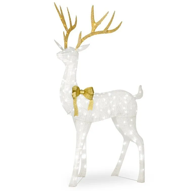 Pre-Lit Crystal Standing Buck Lighted Display