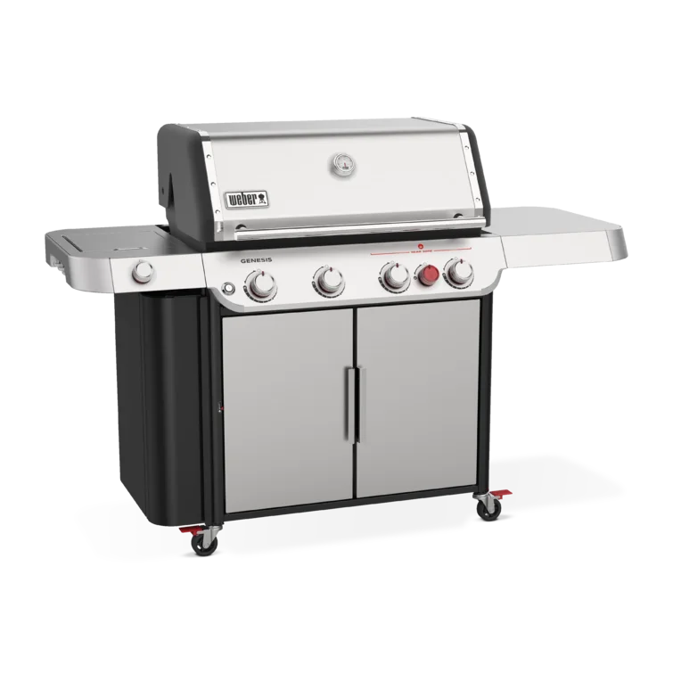 Weber GENESIS S-435 Propane Gas Grill with Sear Burner & Side Burner - Stainless Steel