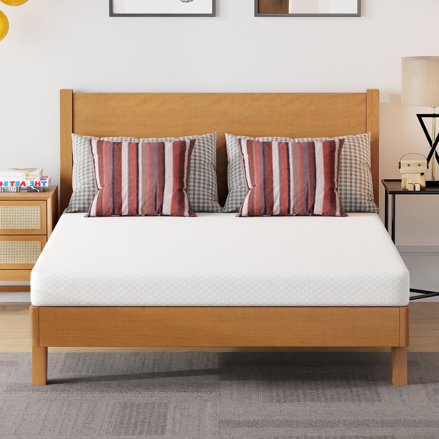 FDW 12 inch Gel Memory Foam Mattress Medium Firm Mattresses for Cool Sleep Relieving Pressure Relief CertiPUR-US Certified Mattress in a Box,Twin XL