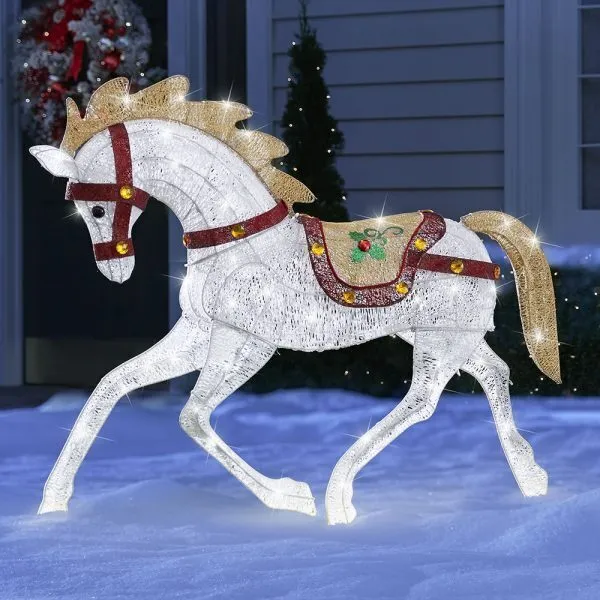 the twinkling lawn sculpture stallion