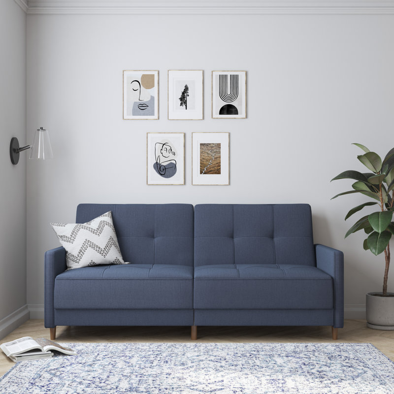 Geraldton Twin 76'' Upholstered Cushion Back Convertible Sofa