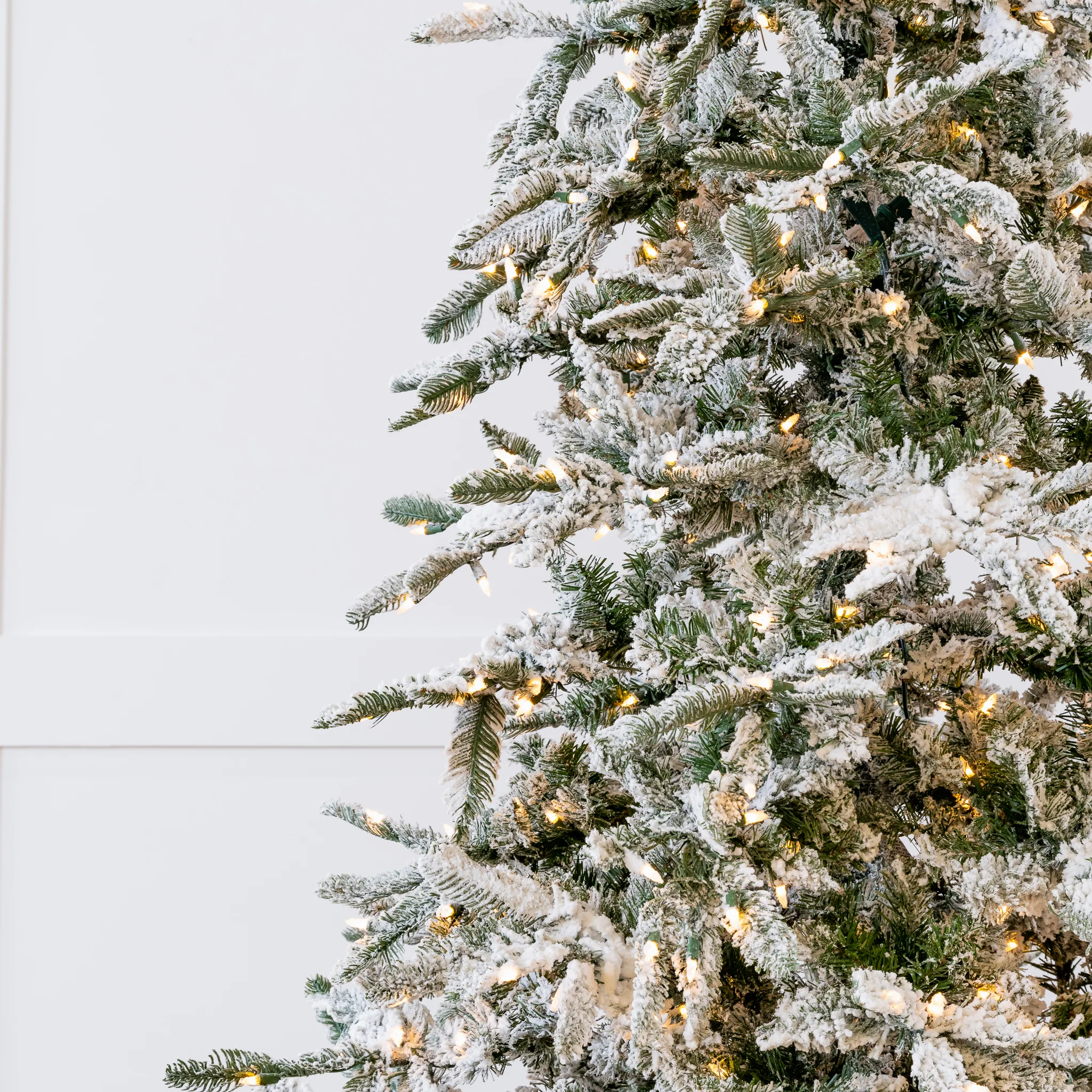 Snow Pine Tree Pre-Lit Clear Lights