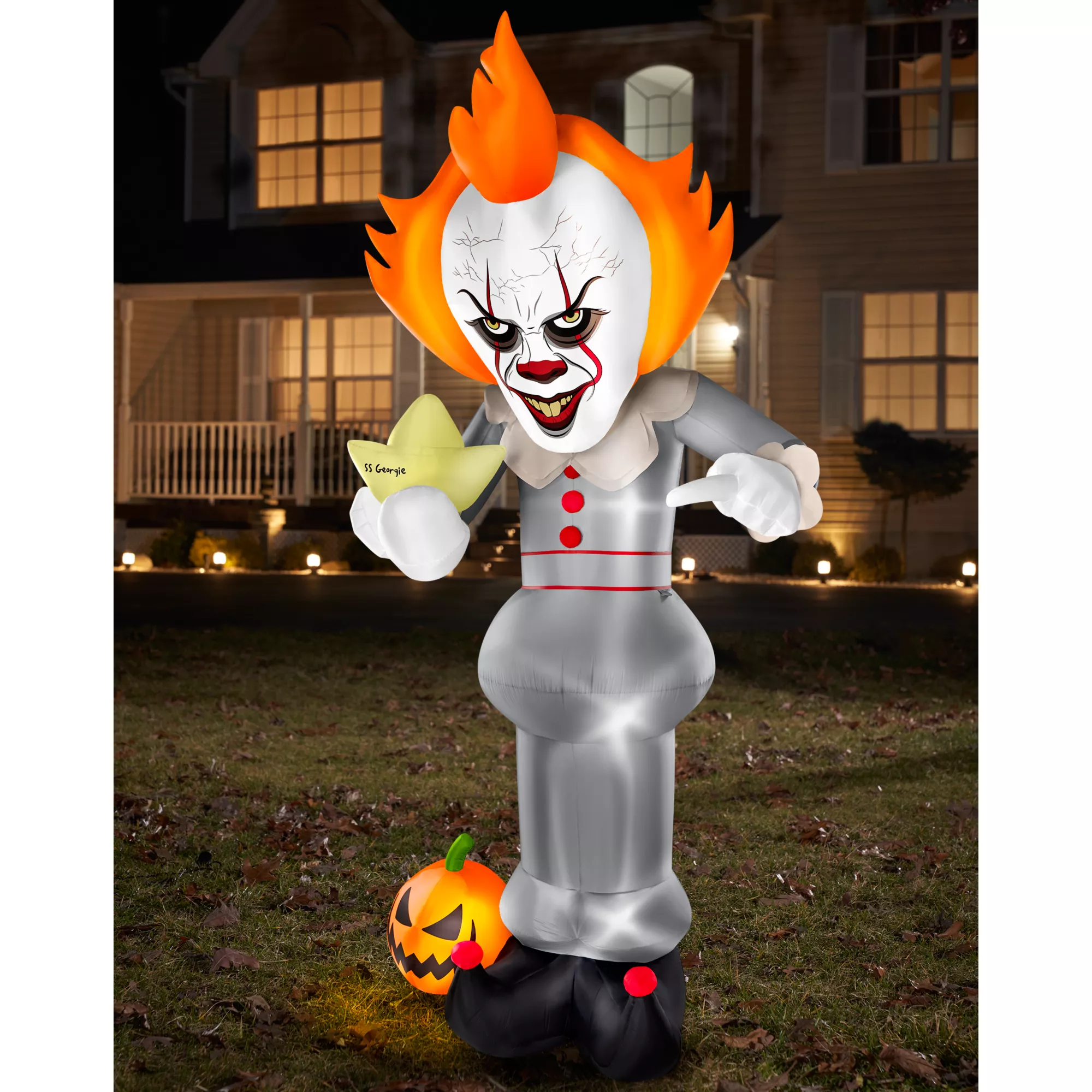 12 Ft Pennywise Light-Up Inflatable Decoration - It