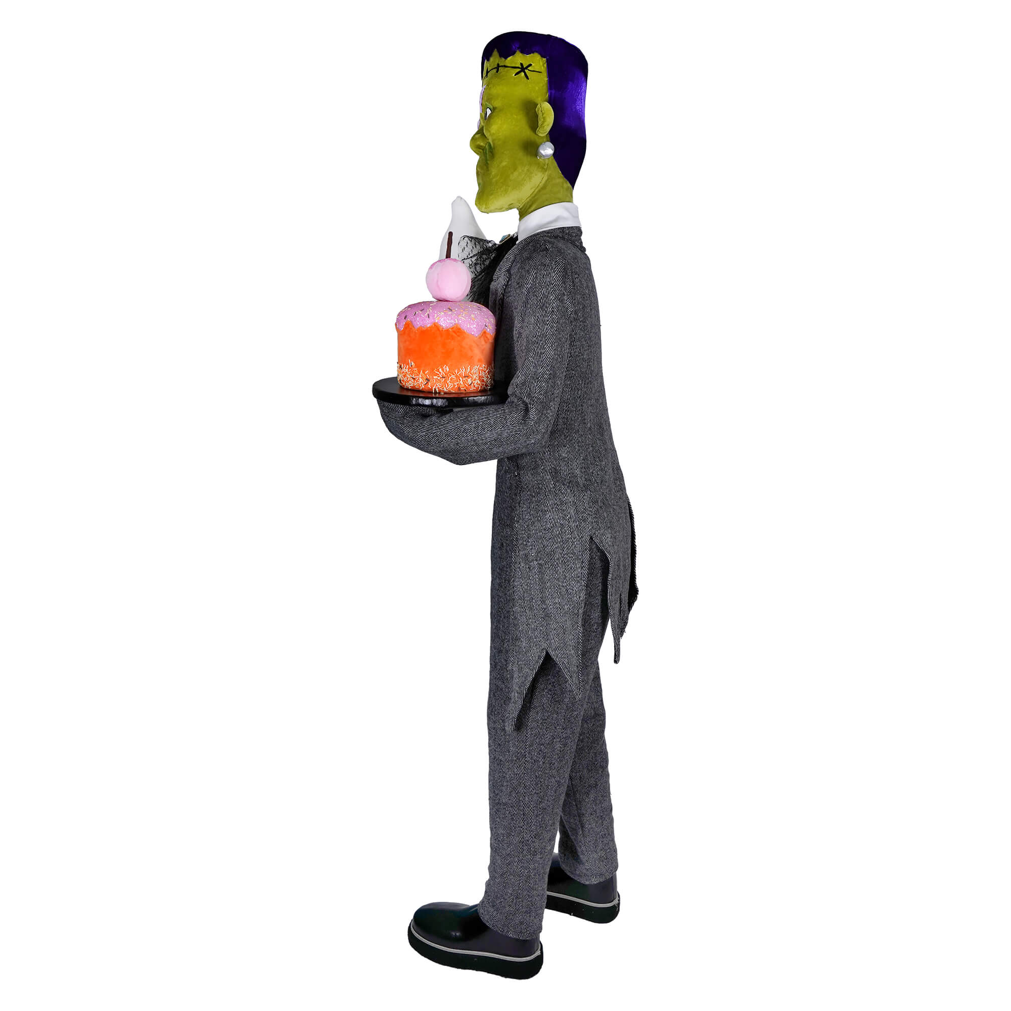 5.5ft Frankenstein Holding Ghost & Cake