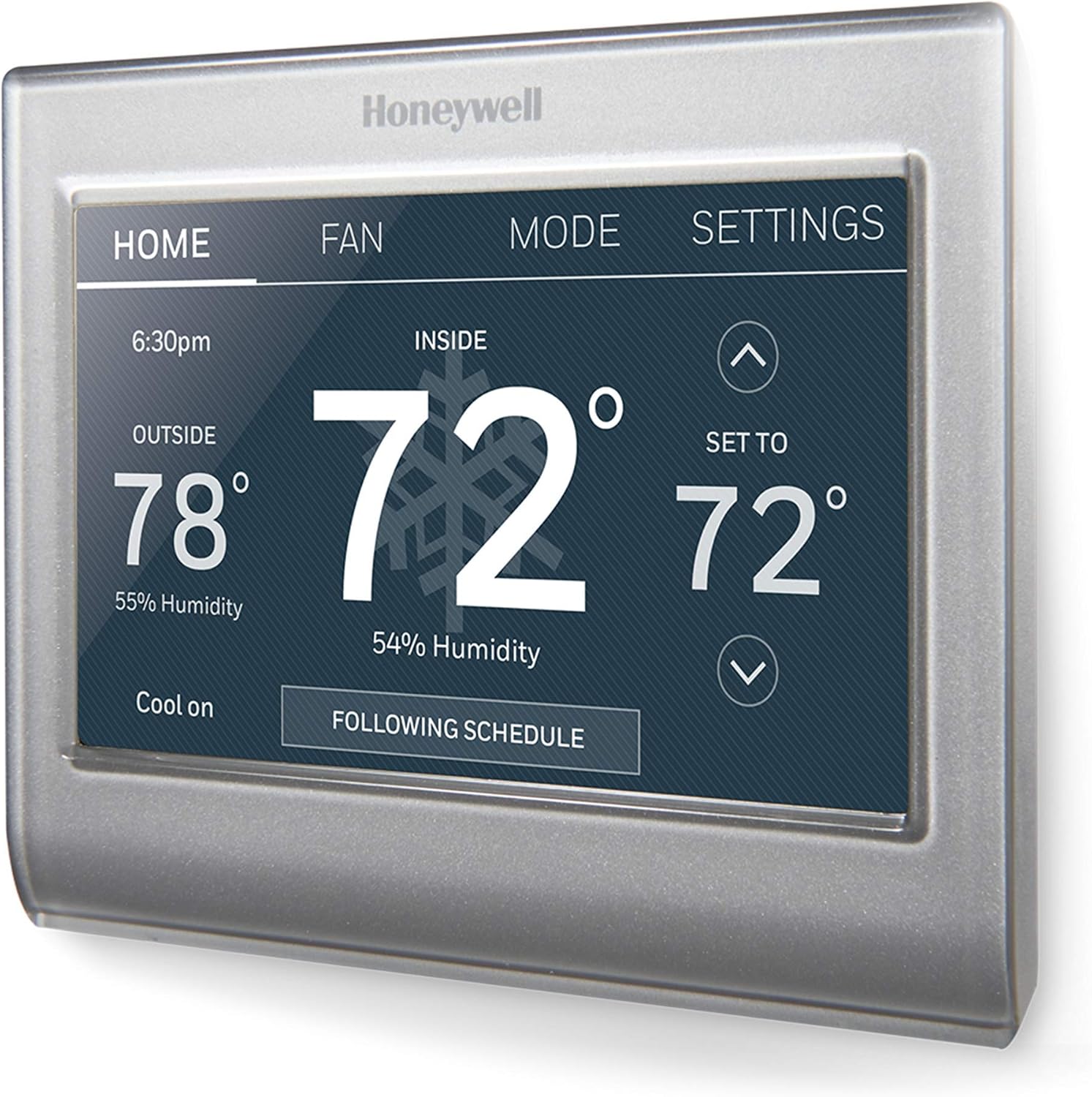 Honeywell Home RTH9600WF Smart Color Thermostat + Honeywell Home 20x25x4 MERV 8, AC Furnace Air Filter, 3 Pack