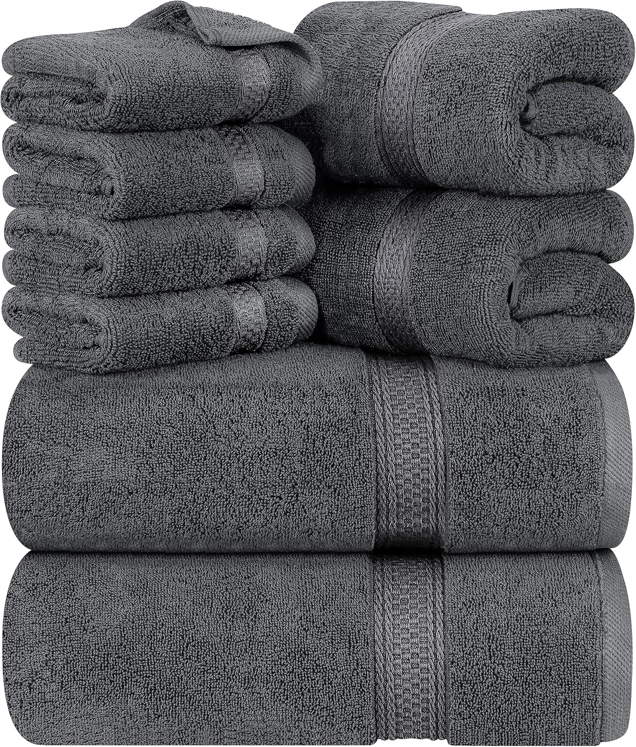 Utopia Towels Set, 16 Bath Towels, 16 Hand Towels, and 32 Washcloths, 600 GSM Ring Spun Cotton Highly Absorbent Towels for Bathroom, Shower Towel, (Pack of 64) (Coral)