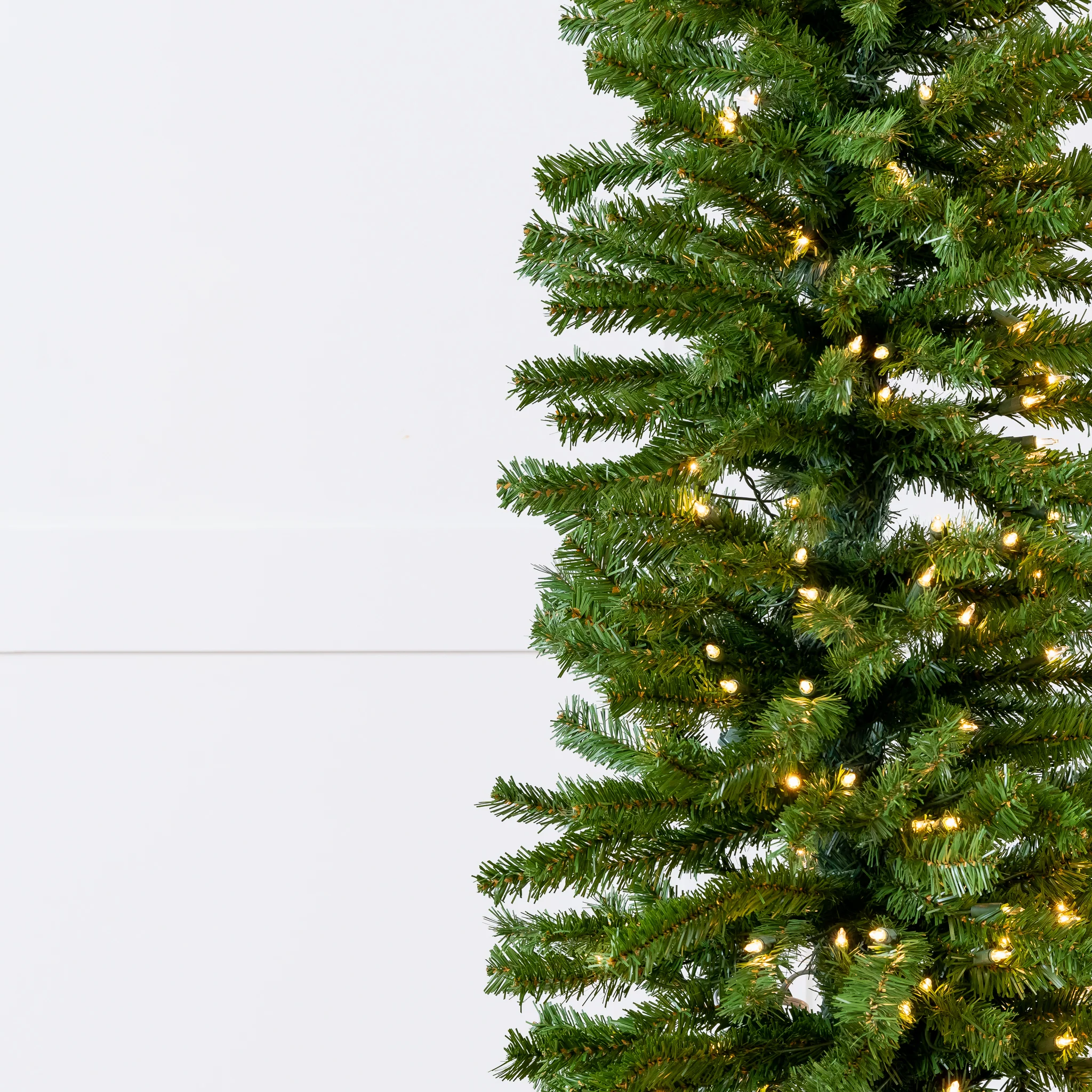 Pencil Tree Pre-Lit Clear Lights