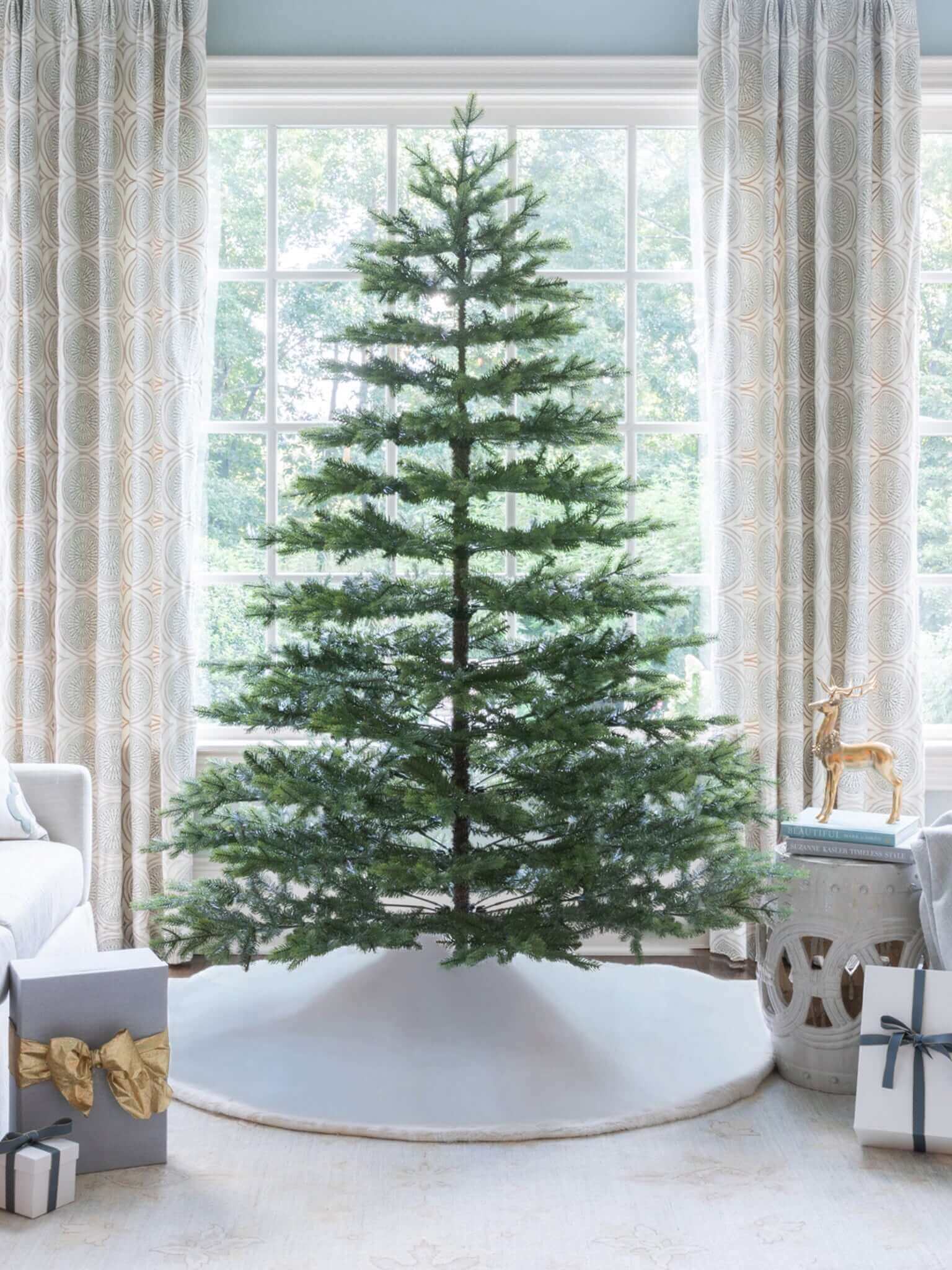 7.5' Rushmore Fir Artificial Christmas Tree 750 Warm White Led Lights