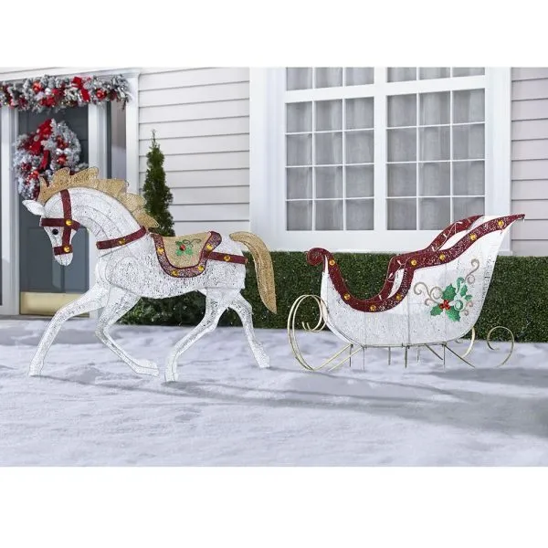 the twinkling lawn sculpture stallion
