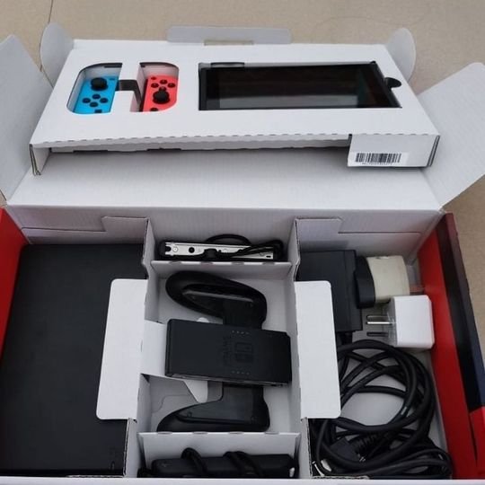 Nintendo Switch with Neon Blue and Neon Red Joy Con – HAC-001(-01)