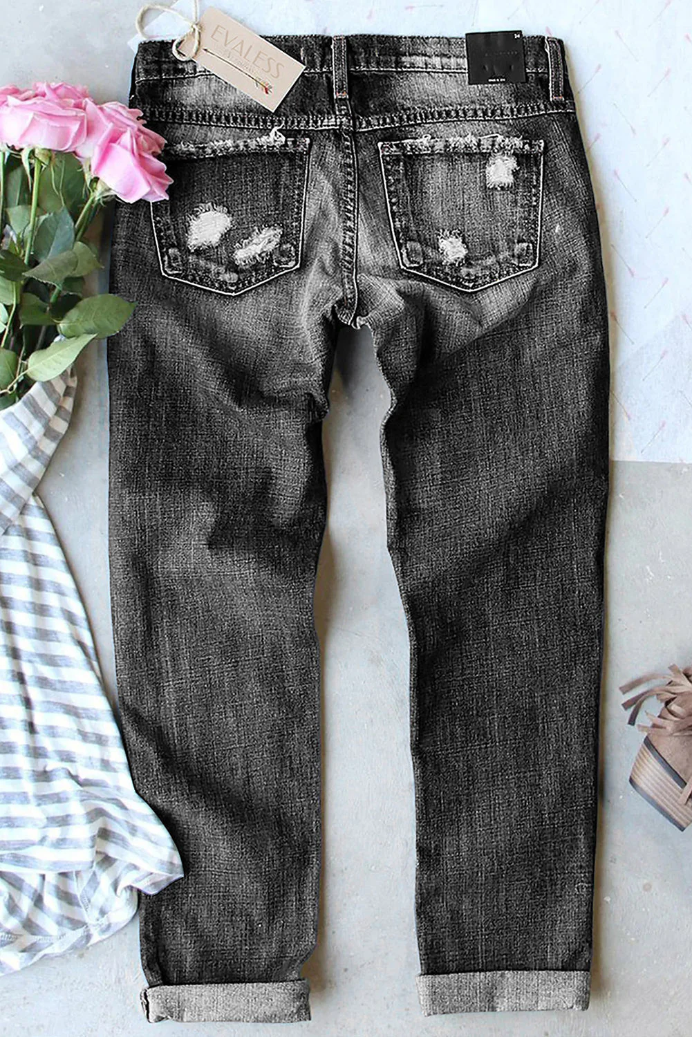 Saint Patrick's Day Shamrock Ripped Casual Jeans.