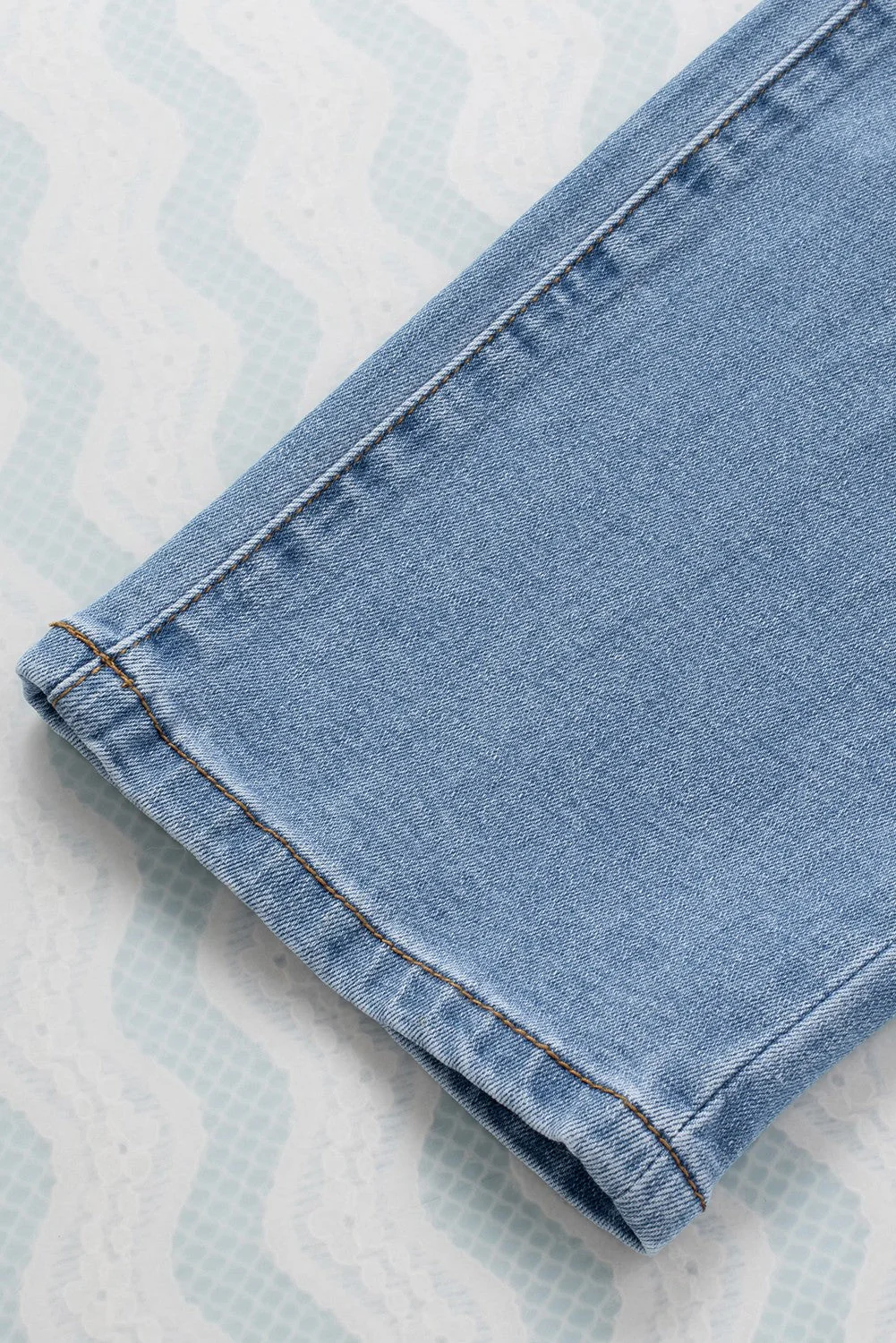 Baseball Ripped Casual Denim Jeans.