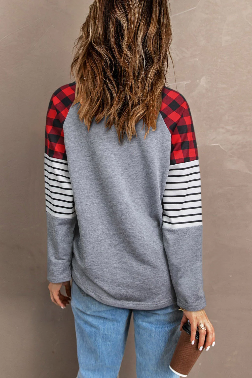 Clover Grey Love Plaid T-shirt.