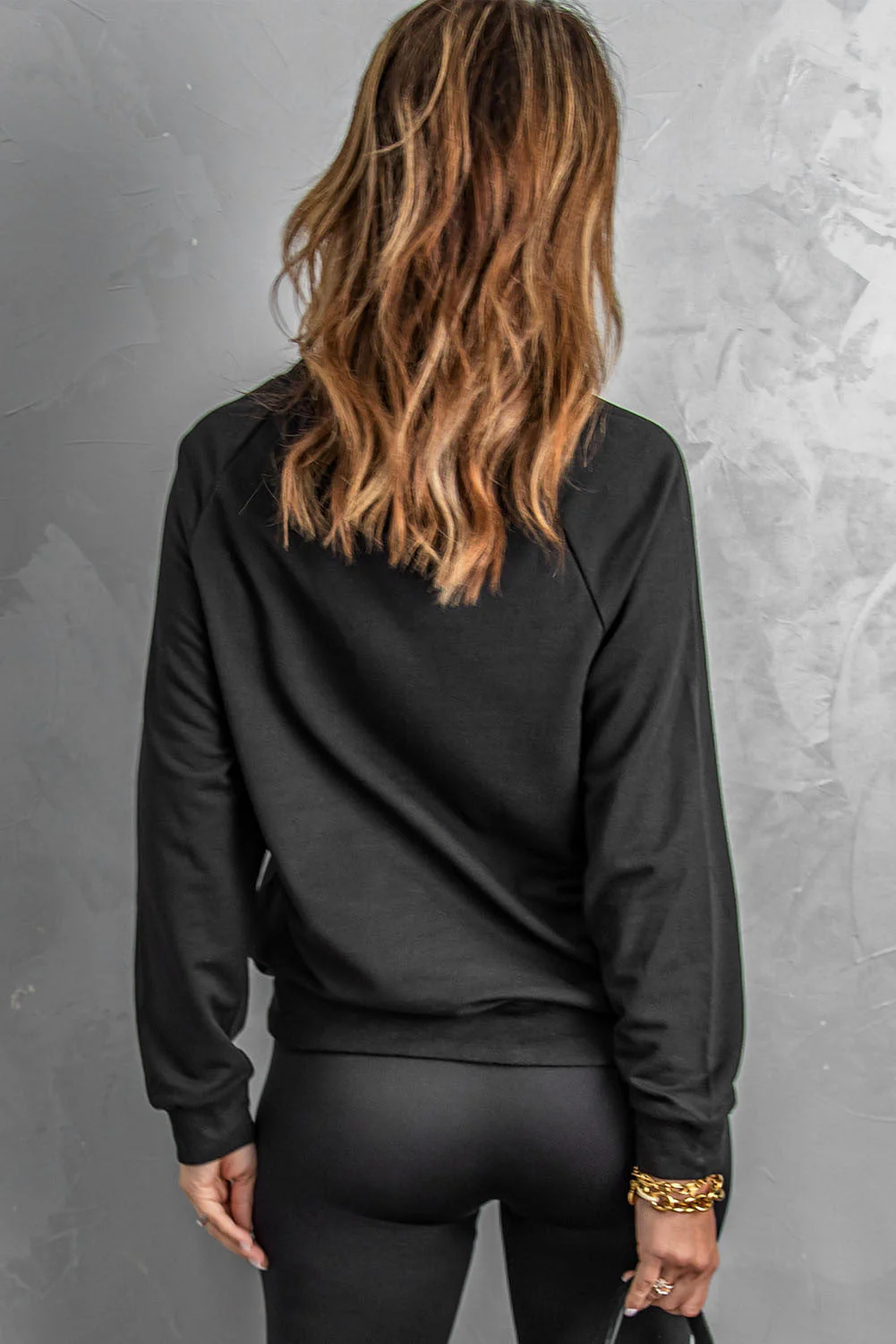 Clover Lucky Graphic Raglan Sleeve Sweatshirt.