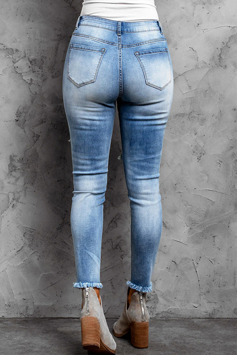 Shamrock Clover Ripped  Casual Jeans
