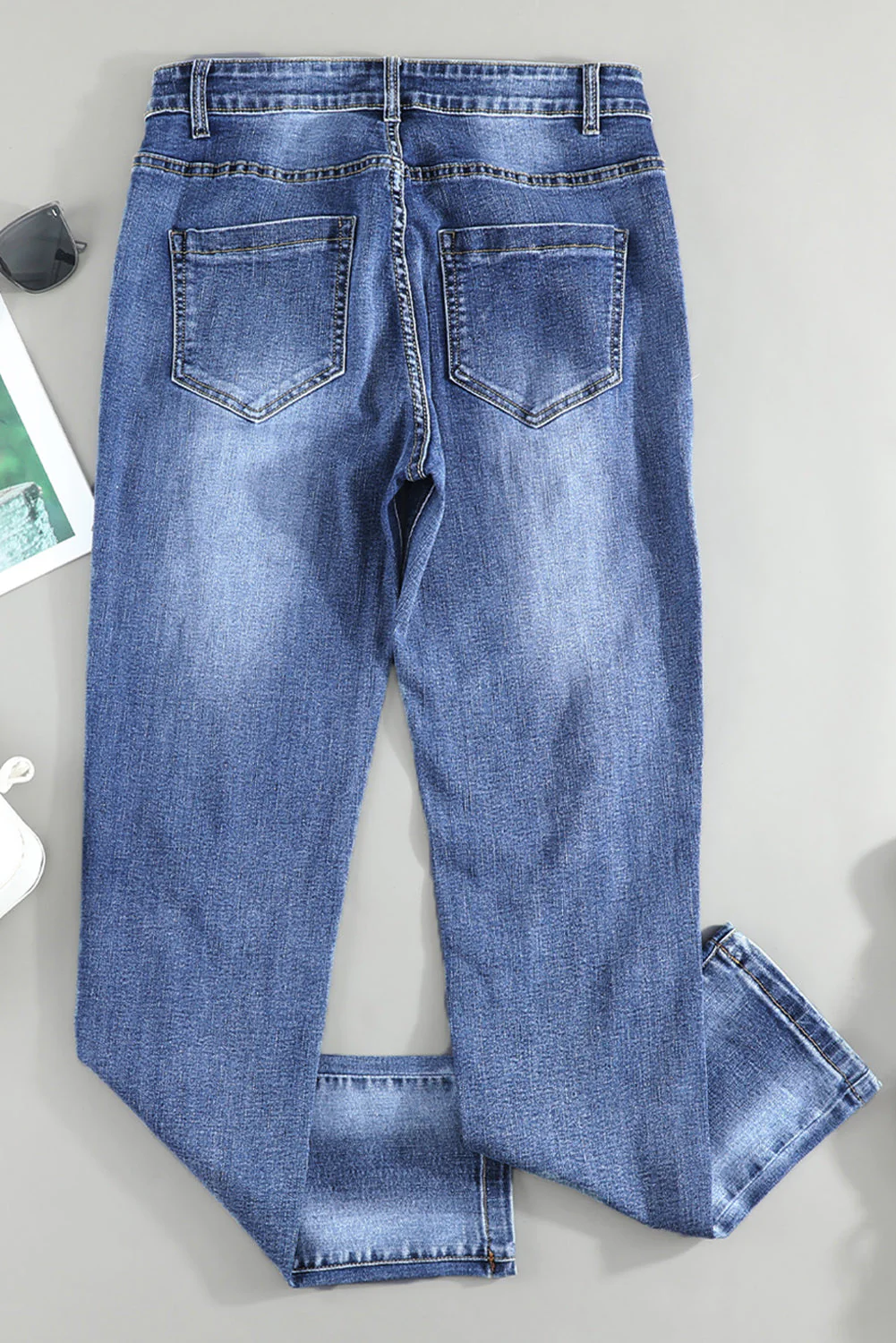 St. Patrick's Day Plaid Ripped Denim Jeans.