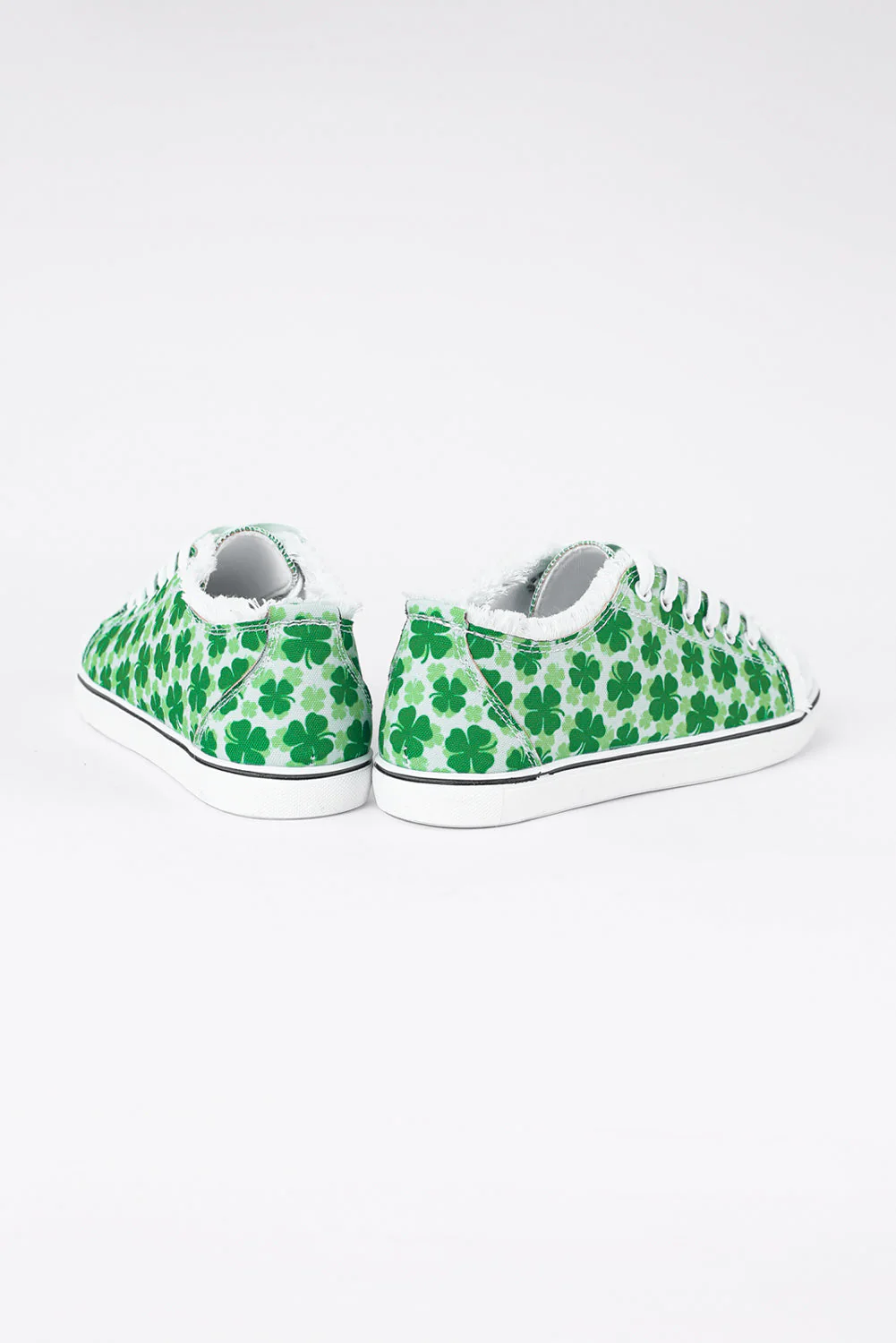 St. Patrick's Day Clover Graphic Canvas Shoes.