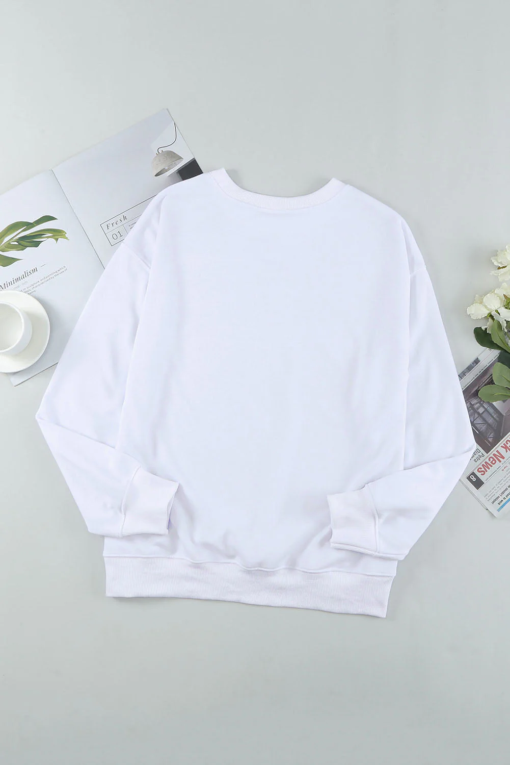 St. Patrick's Day Lucky Clover Round Neck Shift Casual sweatshirt.