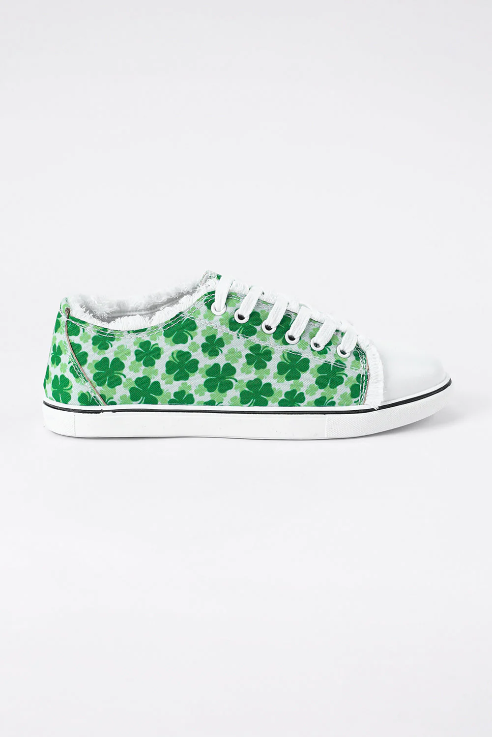 St. Patrick's Day Clover Graphic Canvas Shoes.