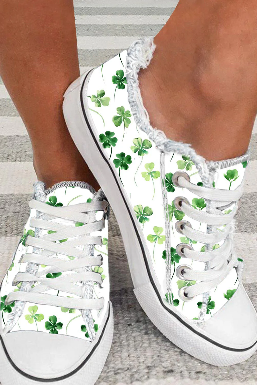 St. Patrick's Day Clover Flats Canvas Shoes